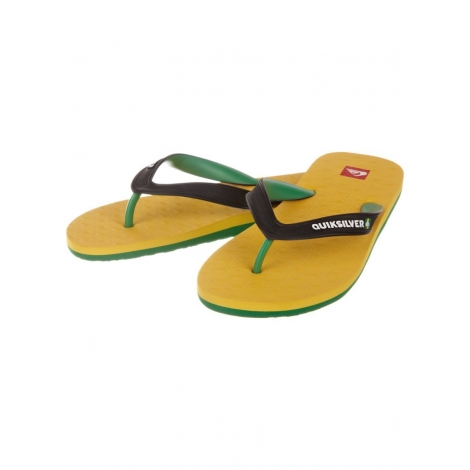 Tongues Quiksilver COMPOUND YELLOW GREEN BLACK - 13