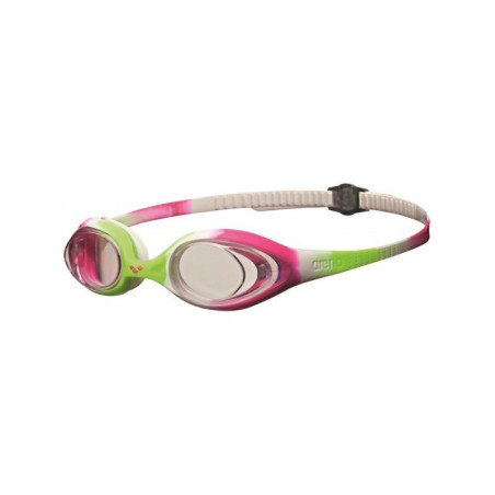 Lunettes ARENA Spider Junior Lime / Fuchsia / White / Clear - Lunettes Natation Junior