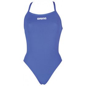 Arena SOLID Lightech High -  Royal White  - Maillot Natation Femme 1 piece