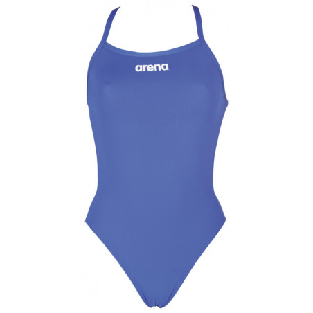 Arena SOLID Lightech High -  Royal White  - Maillot Natation Femme 1 piece