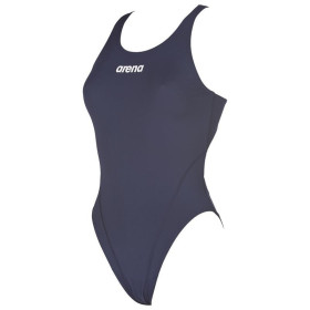 Arena SOLID Swim Tech  High -  Navy White  - Maillot Natation Femme 1 pièce