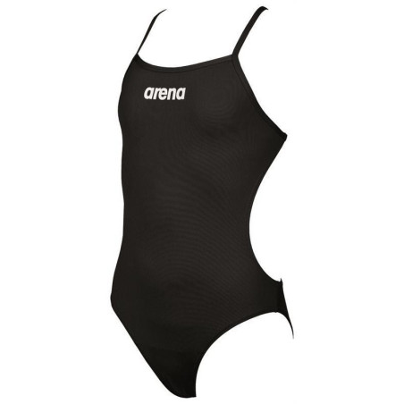 Arena Solid Lightech Junior - Black/White - Maillot Fille Natation