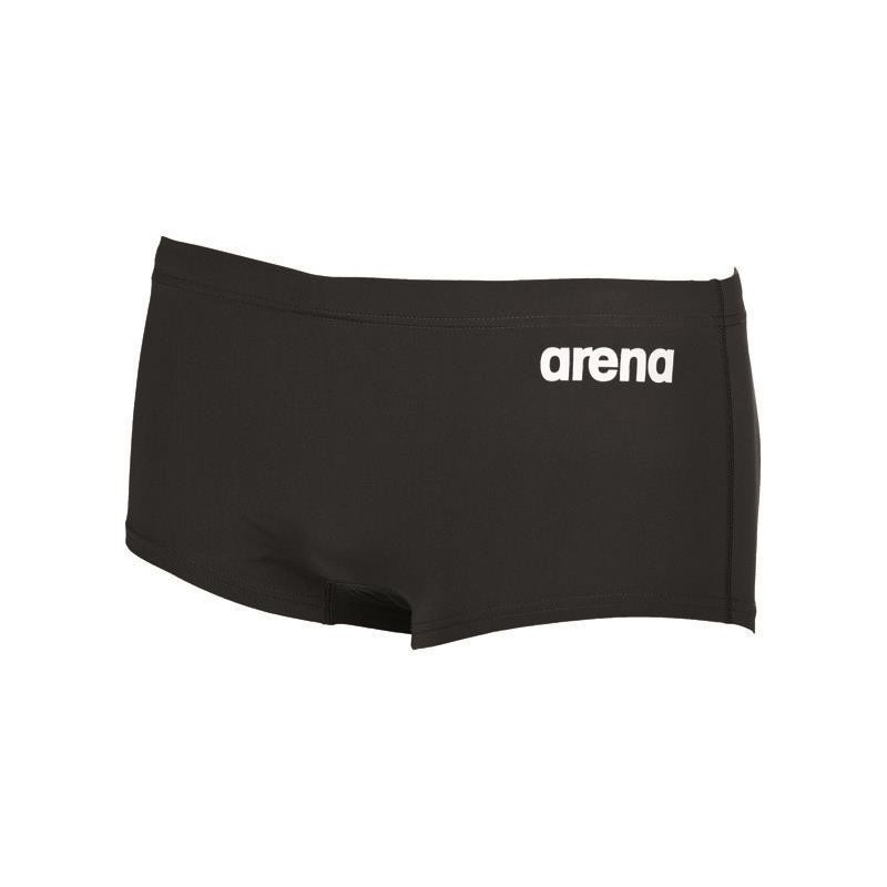 Arena Solid Squared Short - Black White - Boxer Noir Natation Homme