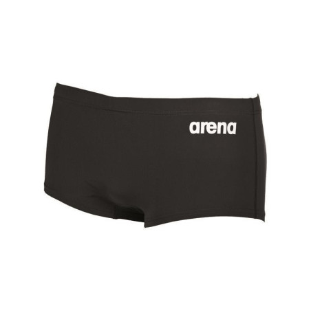 Arena Solid Squared Short - Black White - Boxer Noir Natation Homme