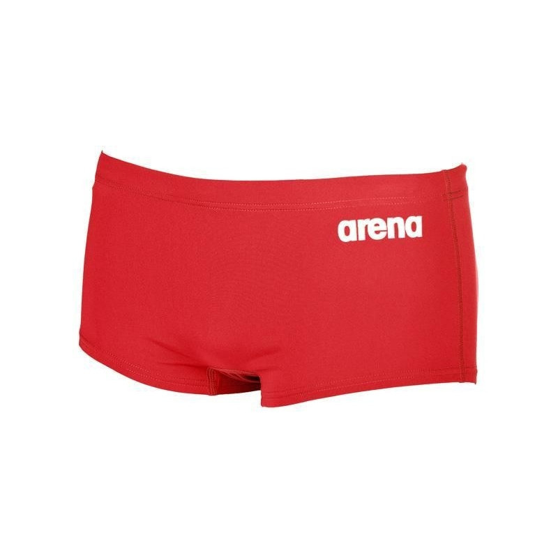 Arena Solid Squared Short - Red White - Boxer Natation Homme