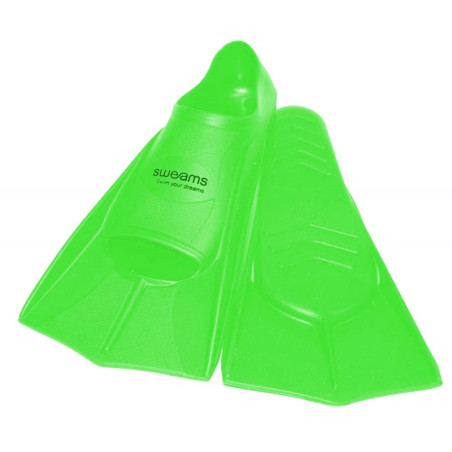 Minifins SWEAMS - NEON GREEN - Mini Palmes Natation & Piscine | Les4Nages