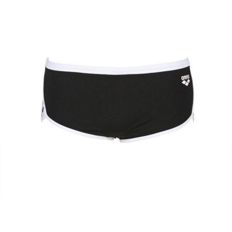 Arena Team Stripe - Low Waist Short - Black White - Boxer Natation Homme