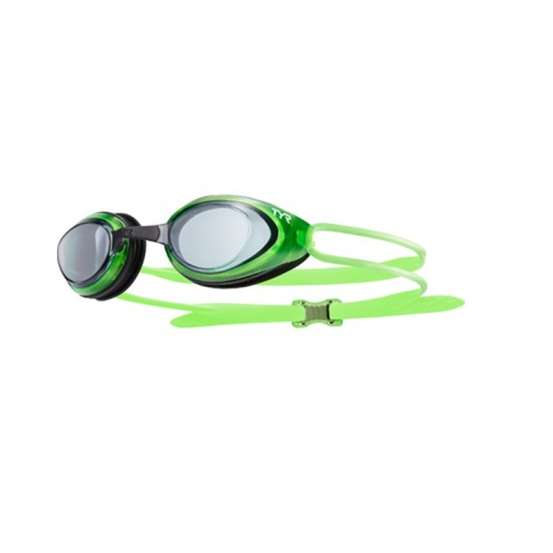 TYR Black Hawk  - Smoke Fluo Green - Lunettes Natation