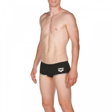 ARENA One biglogo Black Silver Low waist short - Boxer Natation Homme