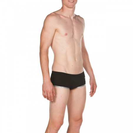 ARENA One biglogo Black Silver Low waist short - Boxer Natation Homme | Les4Nages