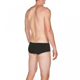 ARENA One biglogo Black Silver Low waist short - Boxer Natation Homme