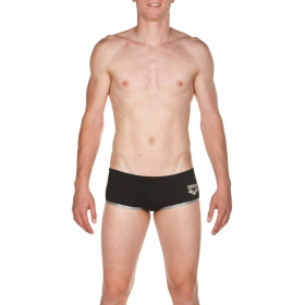 ARENA One biglogo Black Silver Low waist short - Boxer Natation Homme