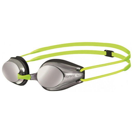 Arena TRACKS MIRROR Junior -  Silver Black Fluo Yellow - Lunettes Natation Junior