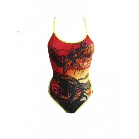 SWEAMS DRAGON ATTACK - Maillot femme 1 piece bretelles fines