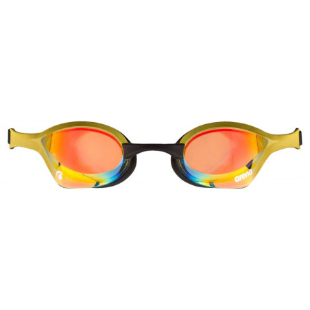 ARENA Cobra Ultra Swipe Mirror Jaune et Or - Yellow Copper Gold - Lunettes Natation | Les4Nages