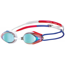 Arena TRACKS Junior MIRROR -  Gold Blue Red - Lunettes Natation Junior