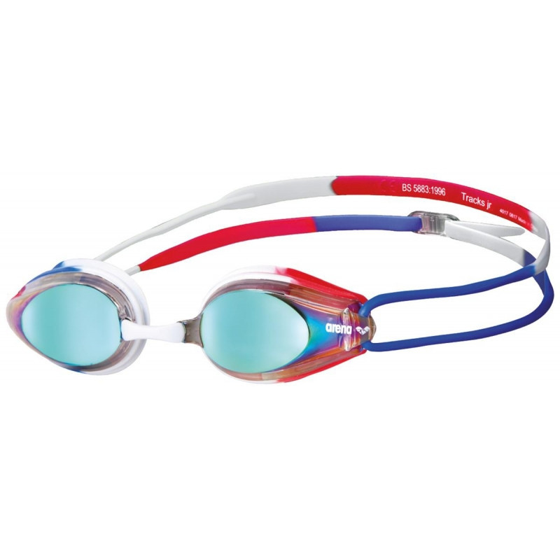 Arena TRACKS Junior MIRROR - Gold Blue Red - Lunettes Natation Junior Arena TRACKS Junior MIRROR - Gold Blue Red - Lunettes Natation Junior