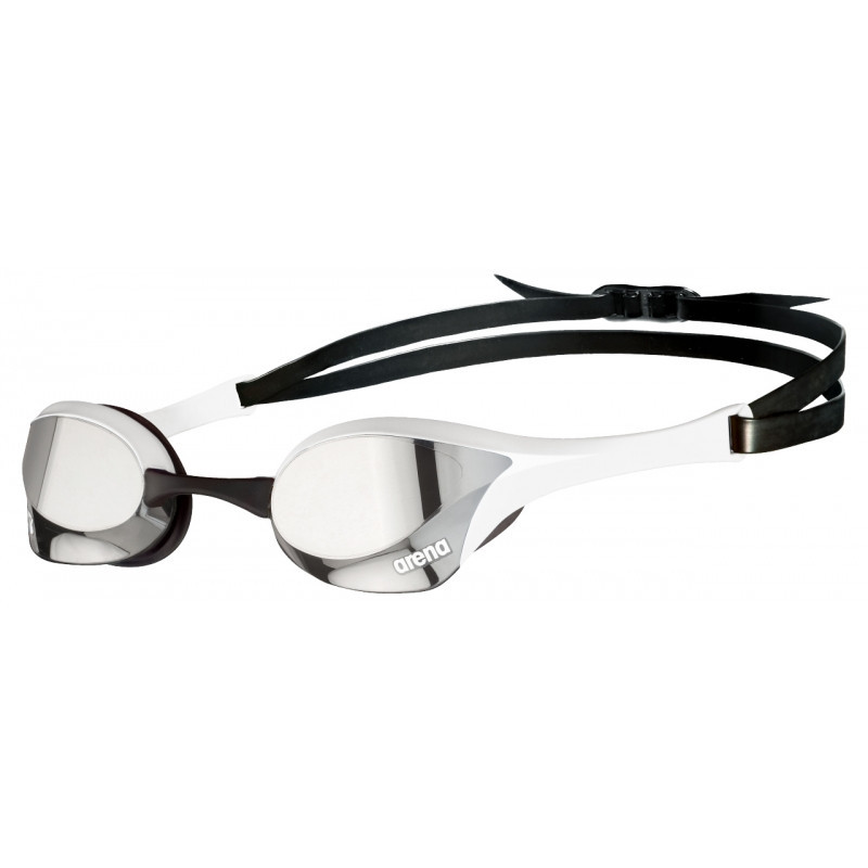 ARENA Cobra Ultra Swipe Mirror  - Silver White - Lunette Natation Blanche Verres Argent