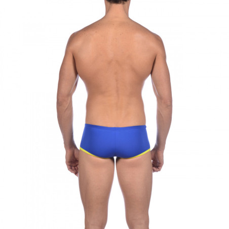 ARENA One biglogo Neon Blue Yellow Star - Low waist short - Boxer Natation Homme  | Les4Nages