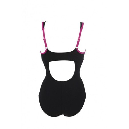 Arena Bodylift MAKIMURAX Black Rose Violet - Maillot Aquagym et Piscine Femme | Les4Nages