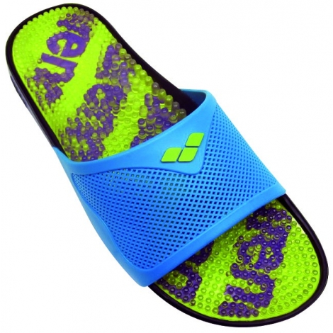 Claquettes Mixte ARENA Marco X Grip Logo Lime/Turquoise