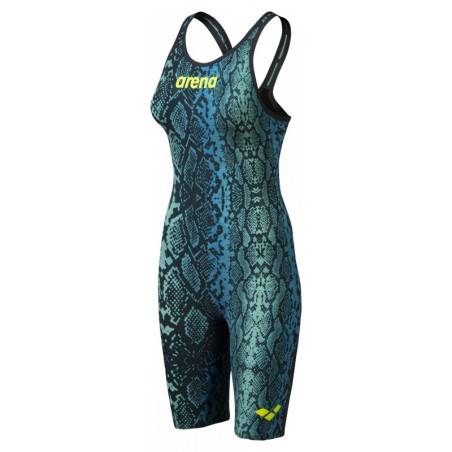 ARENA Powerskin Carbon Air 2 Ltd Edition Python Femme - Blue Python   - Dos Ouvert -  Combinaison Natation