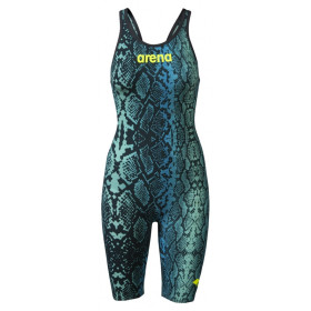 ARENA Powerskin Carbon Air 2 Ltd Edition Python Femme - Blue Python   - Dos Ouvert -  Combinaison Natation