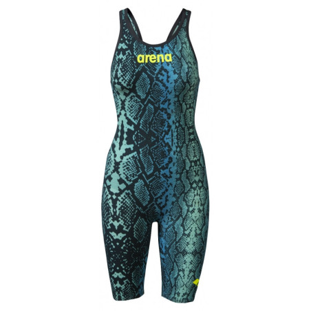 ARENA Powerskin Carbon Air 2 Ltd Edition Python Femme - Blue Python - Dos Ouvert - Combinaison Natation | Les4Nages