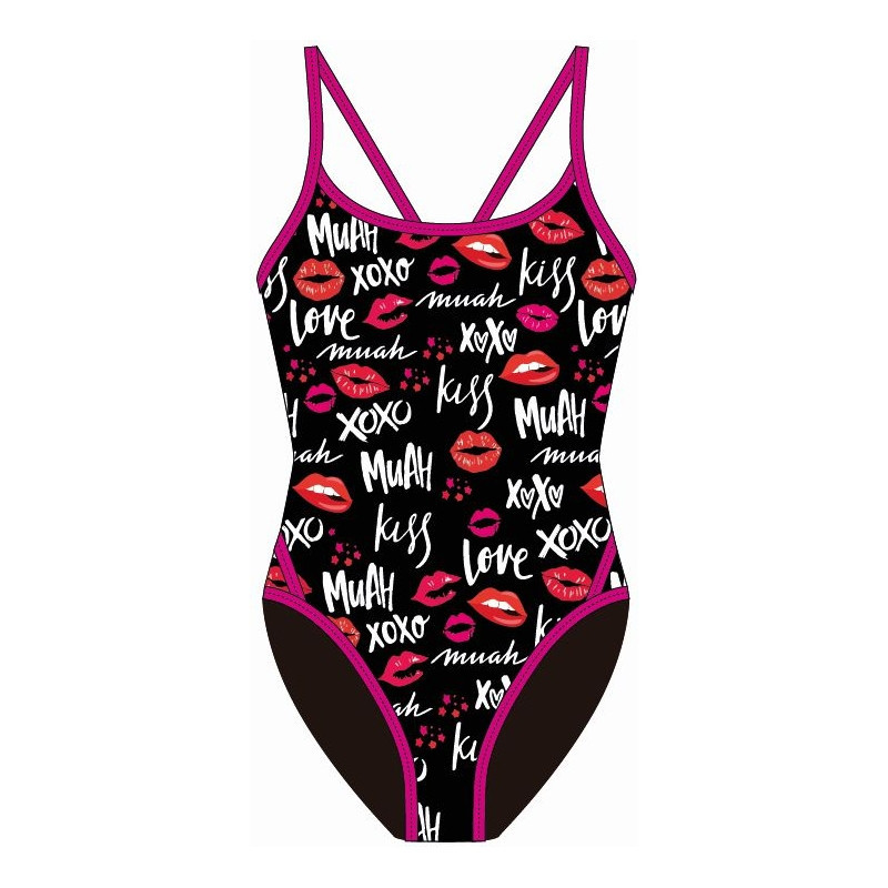 SWEAMS KISS - Maillot femme 1 piece bretelles fines | Les4Nages