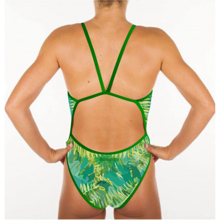 SWEAMS MOJITO TIME - Maillot femme 1 piece bretelles fines | Les4Nages