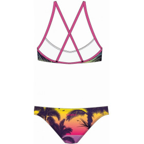 Maillot de bain SWEAMS ALOHA YELLOW - Maillot femme 2 pieces