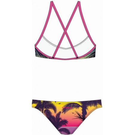 Maillot de bain SWEAMS ALOHA YELLOW - Maillot femme 2 pieces