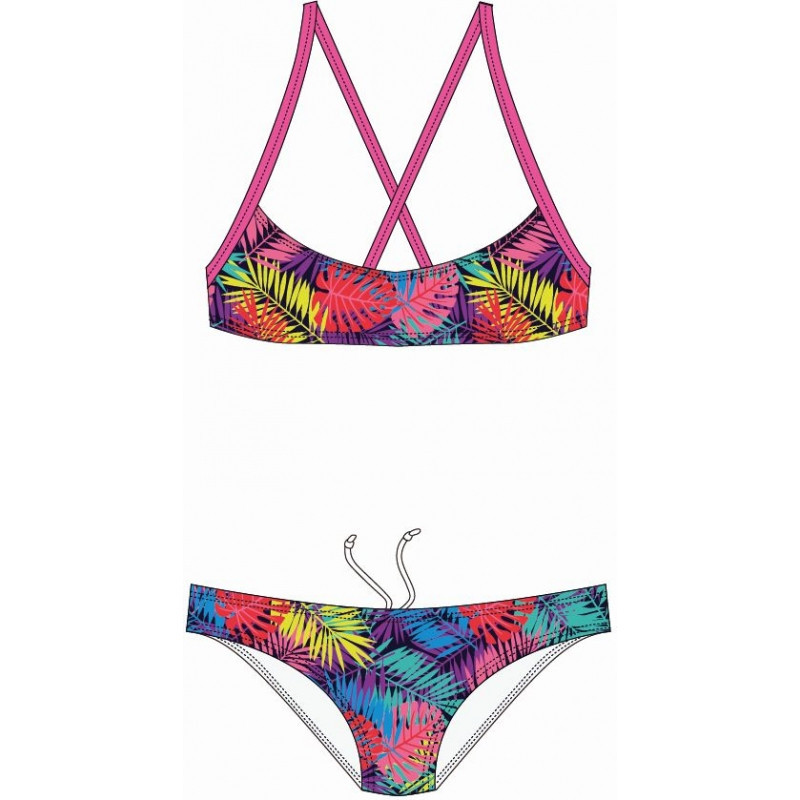 Maillot de bain SWEAMS PALMS - Maillot femme 2 pieces | Les4Nages