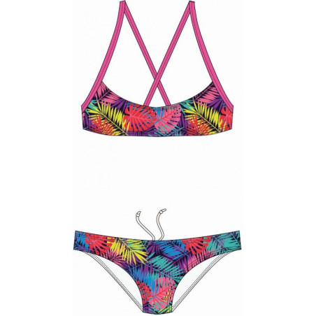 Maillot de bain SWEAMS PALMS - Maillot femme 2 pieces | Les4Nages