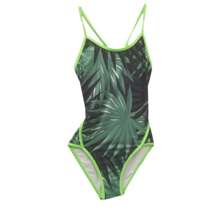 SWEAMS GREEN FOREST - Maillot femme 1 piece bretelles fines