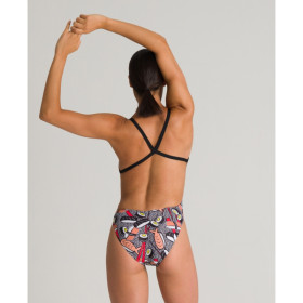 Arena CRAZY SUSHI -  X Criss Cross Back Black Multi- Maillot Natation Femme Noir