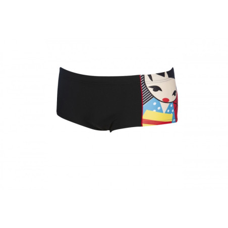 Arena CRAZY KOKESHI - Low Waist Short - Black Red - Boxer Natation Homme | Les4Nages