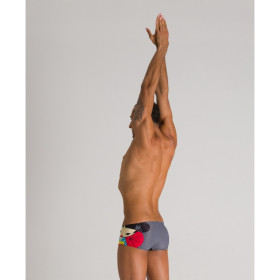Arena CRAZY KOKESHI - Low Waist Short - Black Red - Boxer Natation Homme