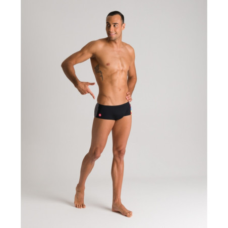 Arena CRAZY KOKESHI - Low Waist Short - Black Red - Boxer Natation Homme | Les4Nages
