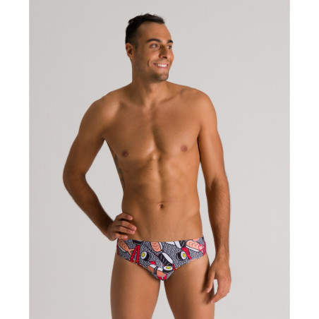 Arena CRAZY SUSHI Brief  - Black Multi - Maillot Natation Homme
