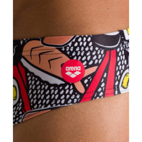 Arena CRAZY SUSHI Brief - Black Multi - Maillot Natation Homme | Les4Nages