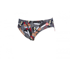 Arena CRAZY SUSHI Brief  - Black Multi - Maillot Natation Homme