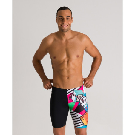 Arena CRAZY MILKSHAKE Jammer - Black Turquoise Multi - Jammer Natation Homme