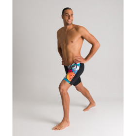 Arena CRAZY MILKSHAKE Jammer - Black Turquoise Multi - Jammer Natation Homme