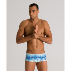 Arena Multicolor STRIPES Low waist Short - Navy Multi - Boxer Natation Homme