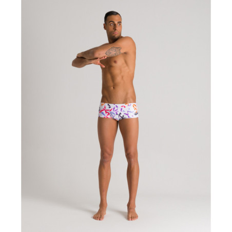 Arena Multicolor PALMS Low Waist Short - Provenza Multi - Boxer Natation Homme | Les4Nages