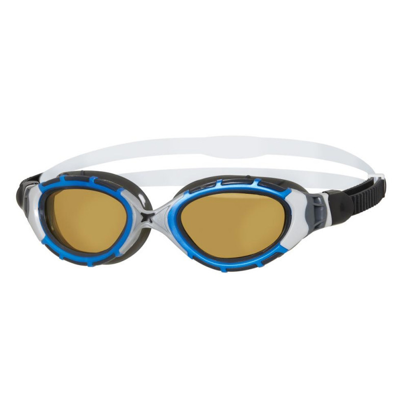 ZOGGS Predator Flex Polarisées et Photochromatiques ULTRA REACTOR - Blue Metallic Silver - Lunettes Triathlon et natation ZOGGS Predator Flex Polarisées et Photochromatiques ULTRA REACTOR - Blue Metallic Silver - Lunettes Triathlon et natation