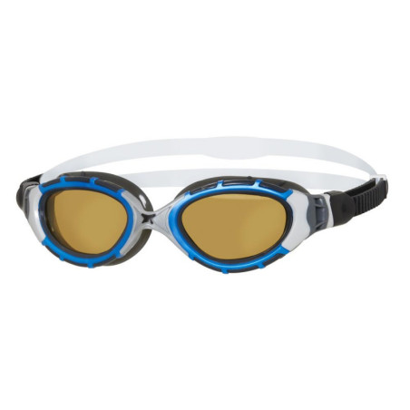 ZOGGS Predator Flex Polarisées et Photochromatiques  ULTRA REACTOR - Blue Metallic Silver - Lunettes Triathlon et natation
