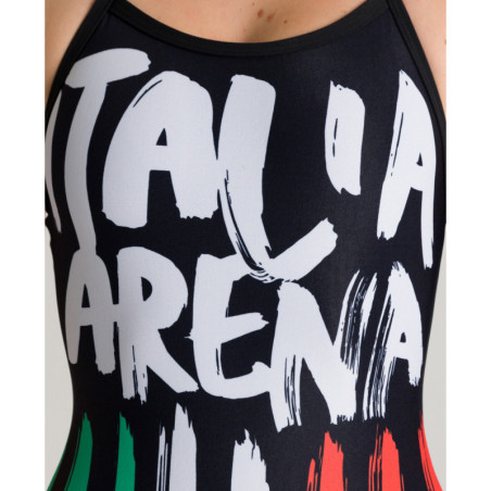ARENA COUNTRY FLAGS Italy Flag - Light Drop Back - Maillot Natation Femme 1 piece | Les4Nages