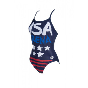 ARENA COUNTRY FLAGS USA Flag - Light Drop Back - Maillot Natation Femme 1 piece
